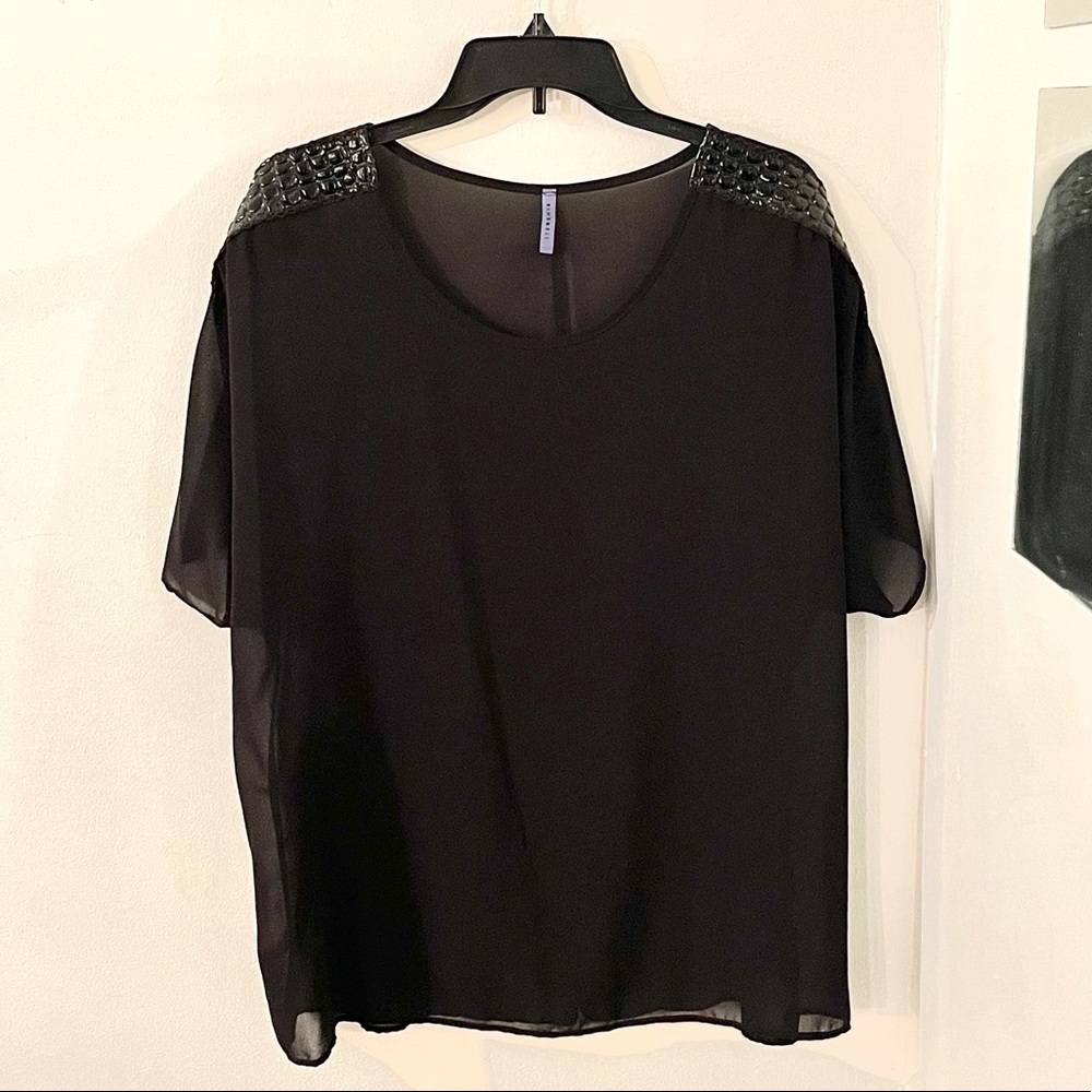 Bluebell See-through Black Top